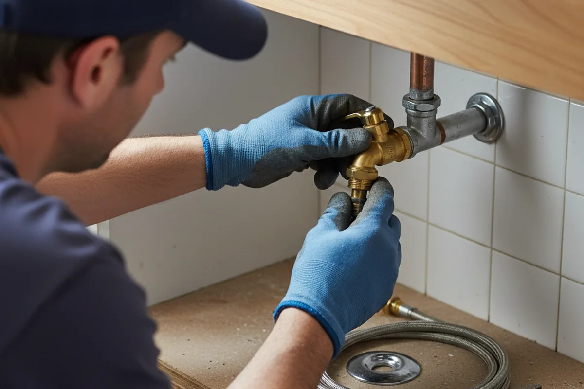 Shutoff valve and fitting work during Emergency Plumbing in Nuremberg